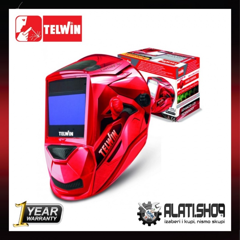 Telwin Vantage Red XL automatska maska za varenje MMA MIG-MAG TIG (802936)
