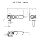 Metabo W 9-125 kutna ugaona brusilica