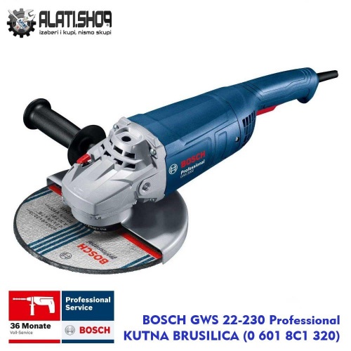 Bosch GWS 2200-230 Professional kutna ugaona brusilica (0 601 8C1 320)