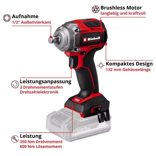 Einhell TP-CW 18/350-C Li BL - Solo Power X-Change akumulatorski udarni odvijač (4510055)