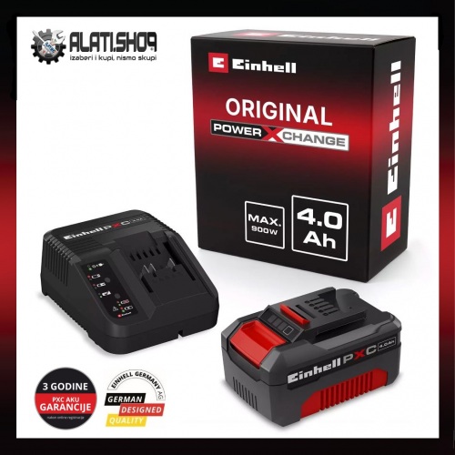 Einhell Power X-Change set brzi punjač + akumulator 18 V / 4.0 Ah (4512042)