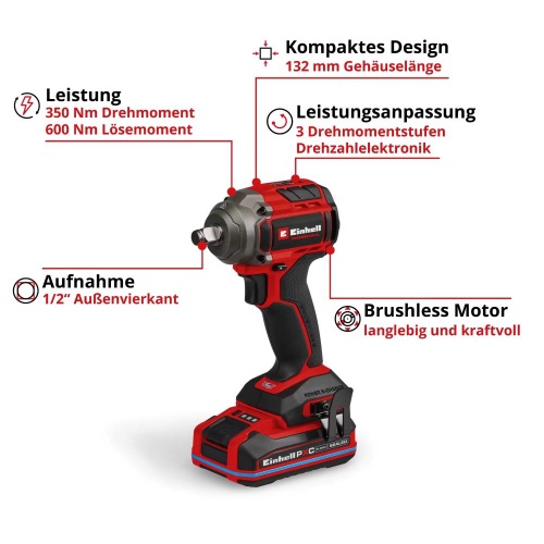 Einhell TP-CW 18/350-C BL (1x3.0 Ah) - Solo Power X-Change akumulatorski udarni odvijač (4510058)