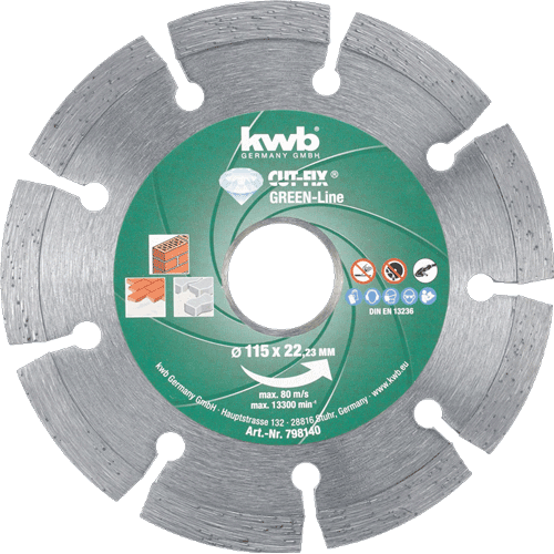 KWB Cut-Fix Green-Line dijamantna rezna ploča za beton 115 mm (798140)
