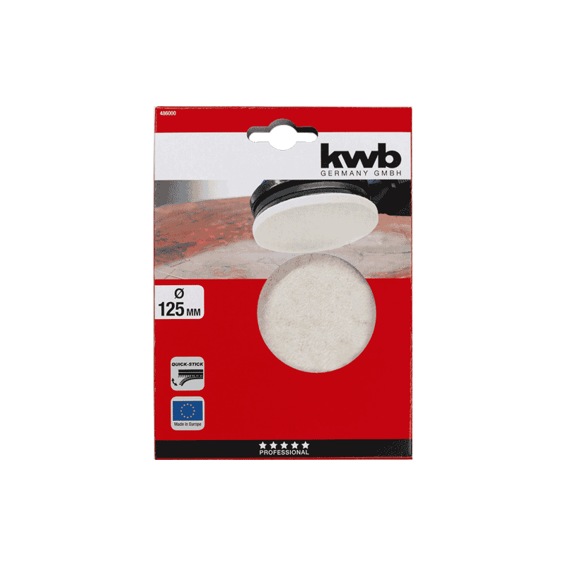 KWB bijela samoljepiva filc krpa za poliranje 125 mm (486000)