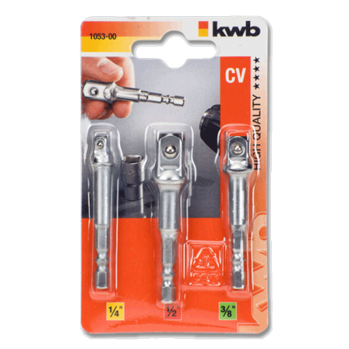 KWB set adaptera 1/4" na 1/4" 3/8" i 1/2" 3/1 (105300)