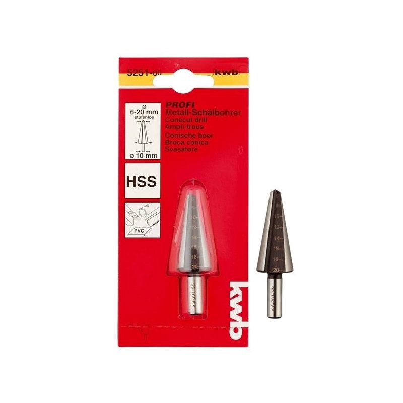 KWB stepenasti borer - svrdlo za metal 6 - 20 mm (525100)