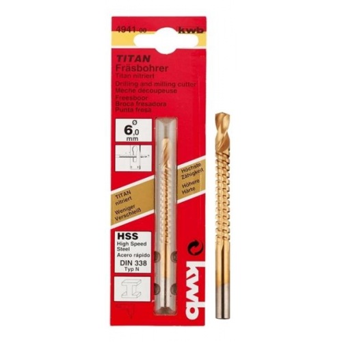 KWB Titan univerzalni borer - svrdlo za bušenje i siječenje metala 6 mm (494100)