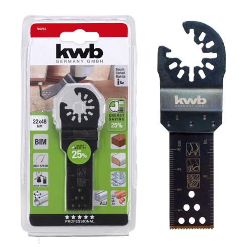 KWB nož Bi-metal za rezanje drveta/plastike/metala/aluminija 22 mm (709252)