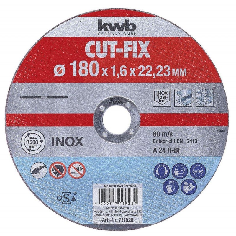 KWB Cut-Fix rezna ploča za Inox 180 x 1.6 mm (711928)