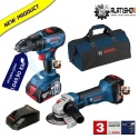 Bosch PRO MIX aku bušilica izvijač GSR 18V-50 i kutna brusilica GWS 18-125 V-Li