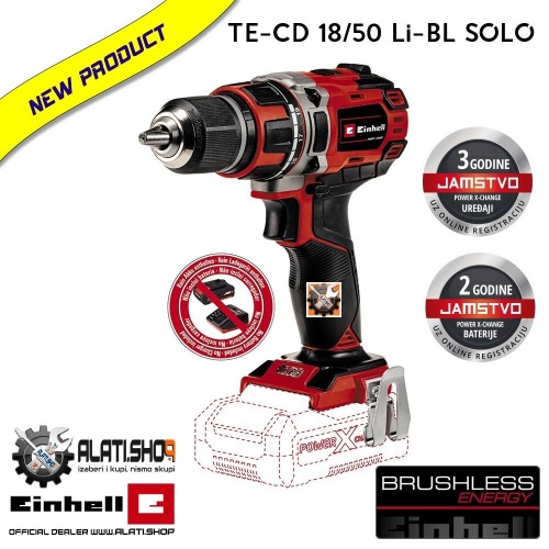 Einhell TE-CD 18/50 Li-Solo Power X-Change akumulatorska bušilica (4513887)