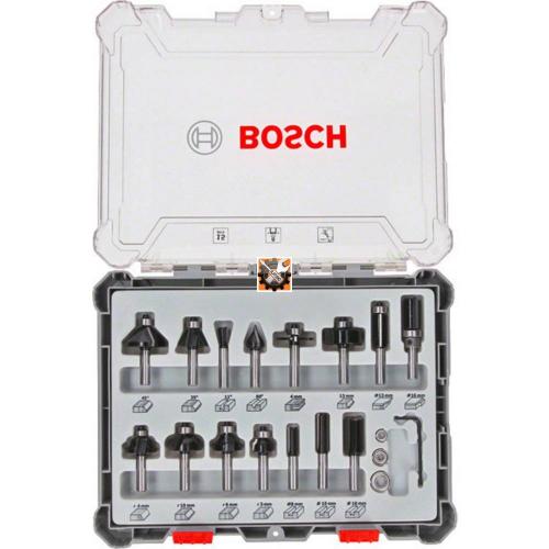 Bosch glodala frezer kroner za drvo prihvat 8 mm set 15/1 (2 607 017 472)