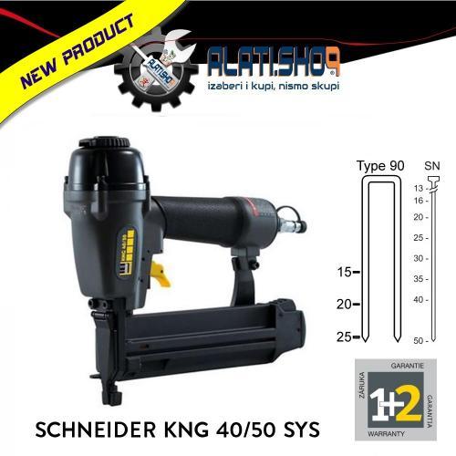 Schneider KNG 40/50 SYS pneumatski pištolj za spajalice - klamerica (DGKD300046)