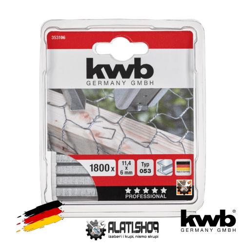 KWB spajalice - klameri 6 mm Tip 053 1800/1 (353106)
