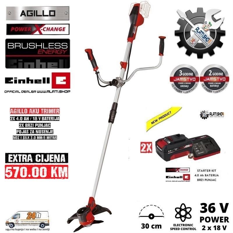 Einhell AGILLO Li E 36V - Kit Power X-Change akumulatorski trimer (3411323)