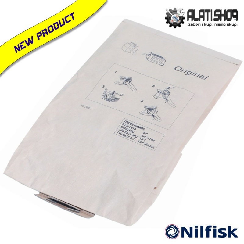 Nilfisk vrećice za usisavače VP 300, VP 100, GDS 1010 / 10/1 (140 8618 000)