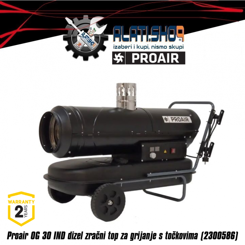 Proair OG 30 IND dizel zračni top za grijanje s točkovima (2300586)