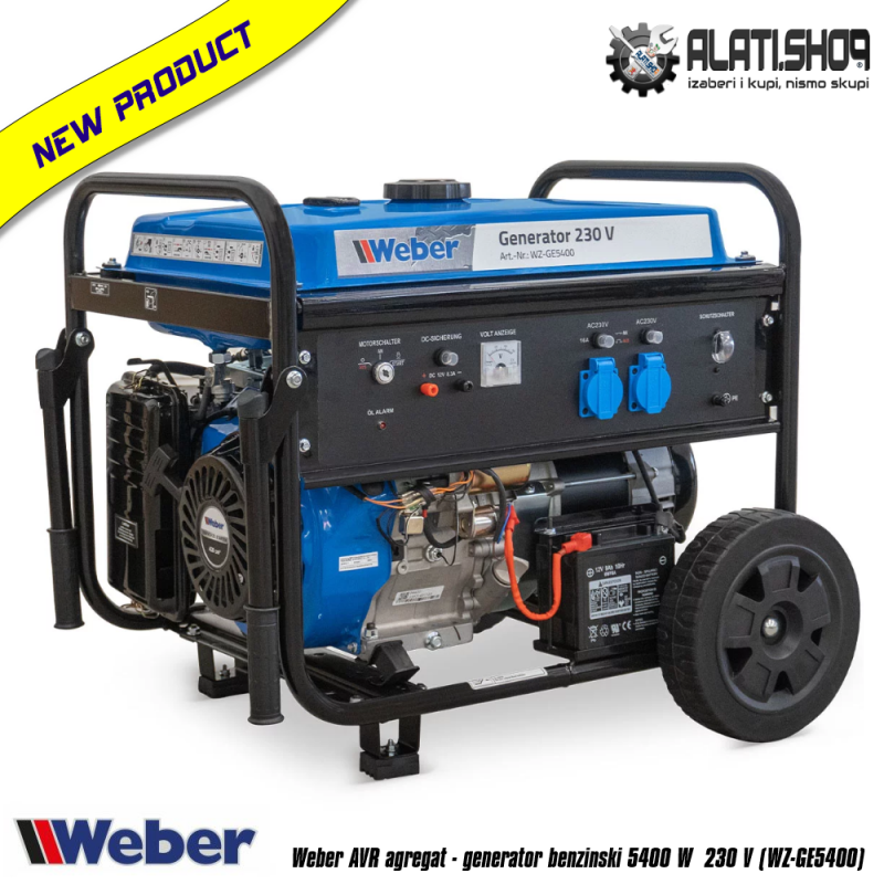 Weber agregat - generator AVR benzinski 5400 W / 230 V (WZ-GE5400)