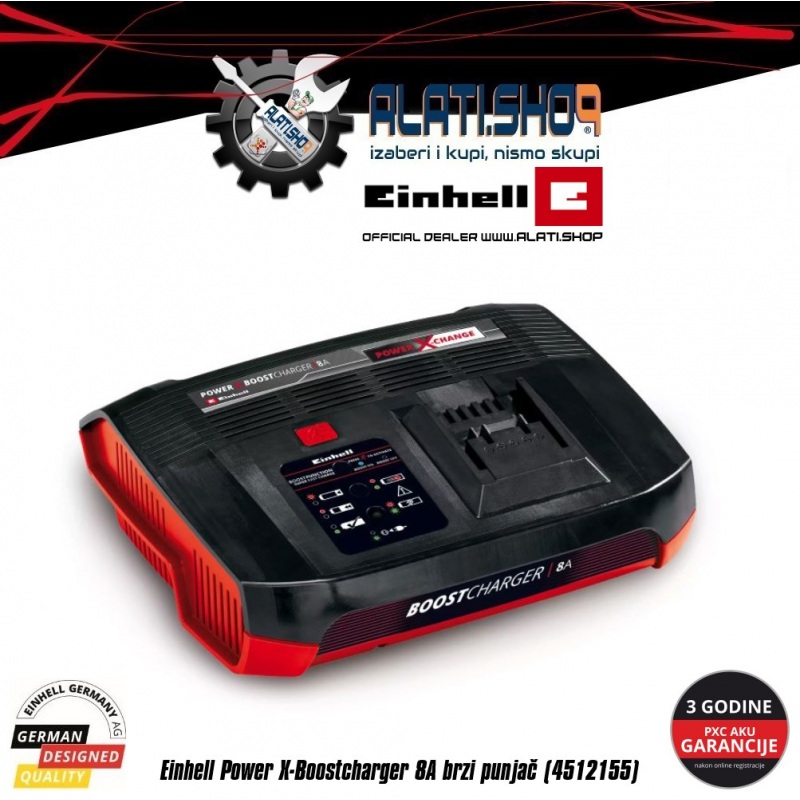 Einhell Power X-Boostcharger 8A brzi punjač (4512155)