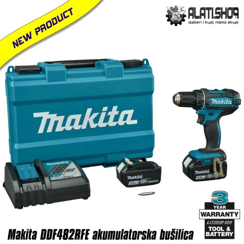 Makita DDF482RFE akumulatorska bušilica odvijač