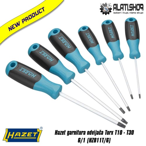 Hazet garnitura odvijača Torx T10 - T30  6/1 (HZ811T/6)
