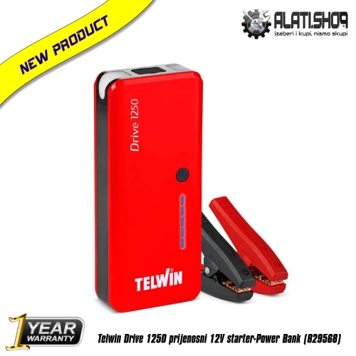 Telwin Drive 1250 prijenosni 12V starter/Power Bank (829568)