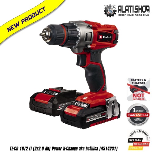 Einhell TE-CD 18/2 Li (2x2.0 Ah) Power X-Change akumulatorska bušilica (4514231)
