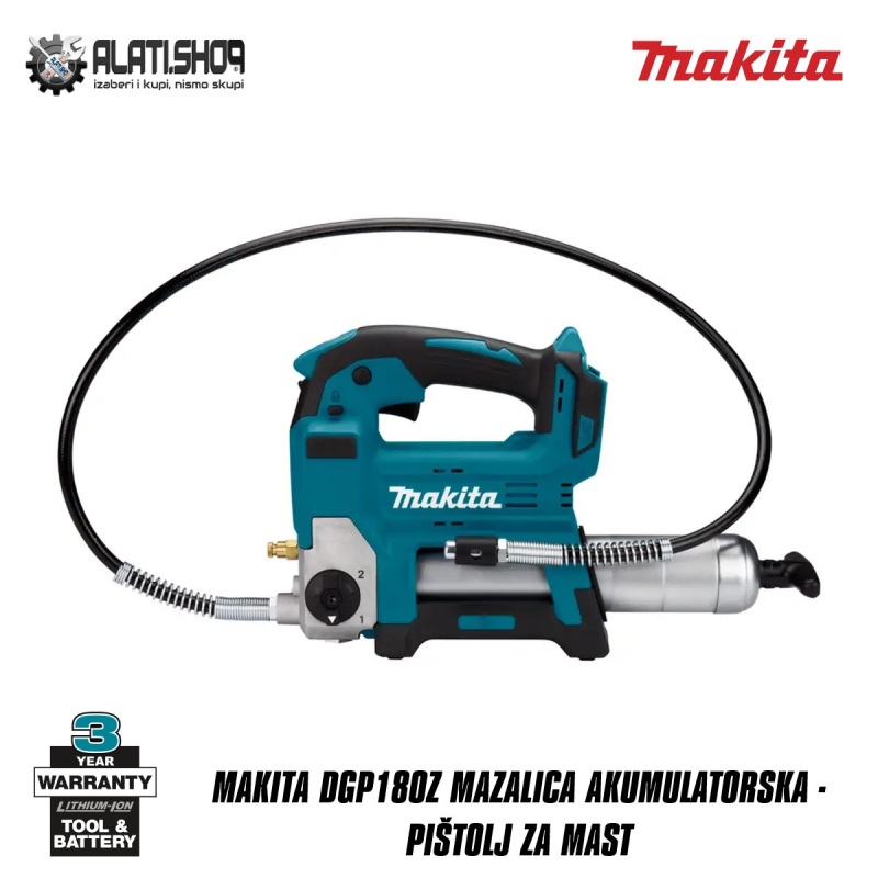 Makita DGP180Z mazalica akumulatorska - pištolj za mast