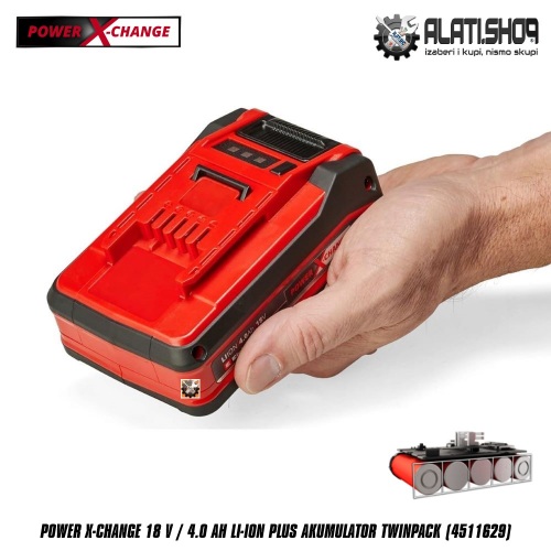 Einhell Power X-Change 18 V / 4.0 Ah Li-Ion Plus akumulator Twinpack (4511629)