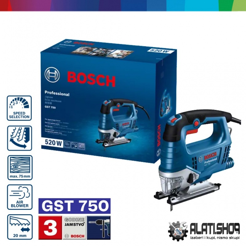 BOSCH GST 750 Professional ubodna pila žaga testera (0 601 5B4 121)