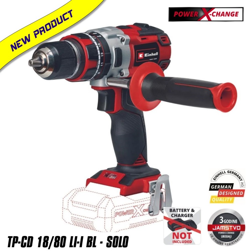 Einhell TP-CD 18/80 Li-i BL - Solo Power X-Change akumulatorska udarna bušilica (4514305)