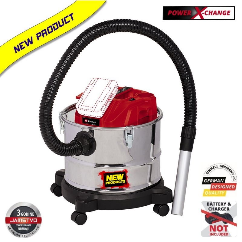 Einhell TE-AV 18/15 Li C Solo Power X-Change akumulatorski usisavač za pepeo (2351700)