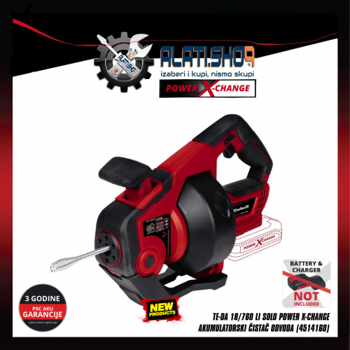 Einhell TE-DA 18/760 Li Solo Power X-Change akumulatorski čistač odvoda (4514160)