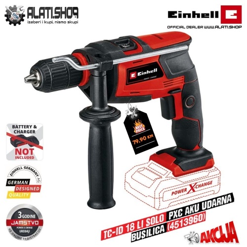 Einhell TC-ID 18 Li Solo Power X-Change akumulatorska udarna bušilica (4513960)