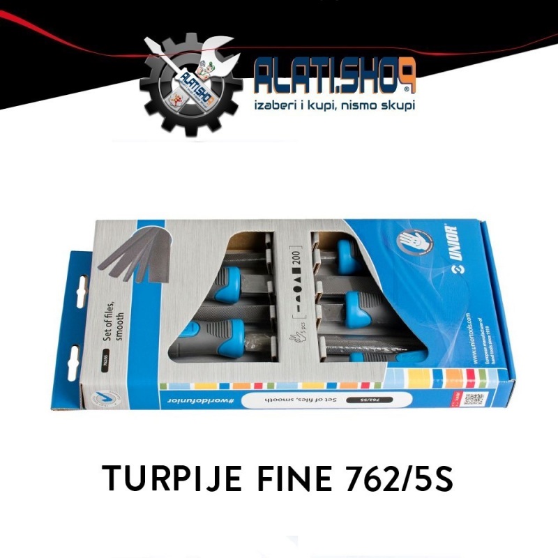 Unior turpija rašpa fina 762/5S set 5/1 (612933)