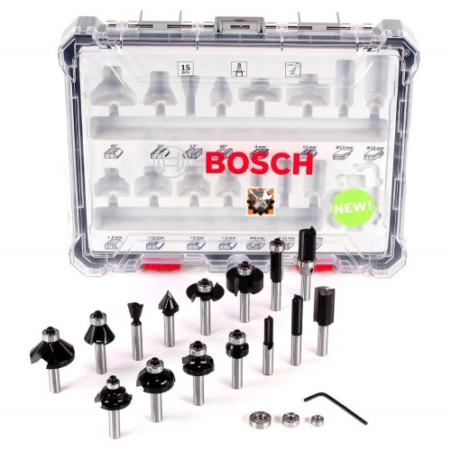 Bosch glodala frezer kroner za drvo prihvat 8 mm set 15/1 (2 607 017 472)