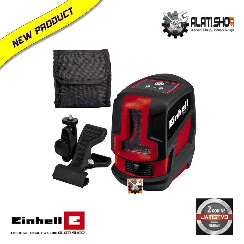 Einhell TC-LL 2 križni laserski nivelir + stezaljka (2270105)
