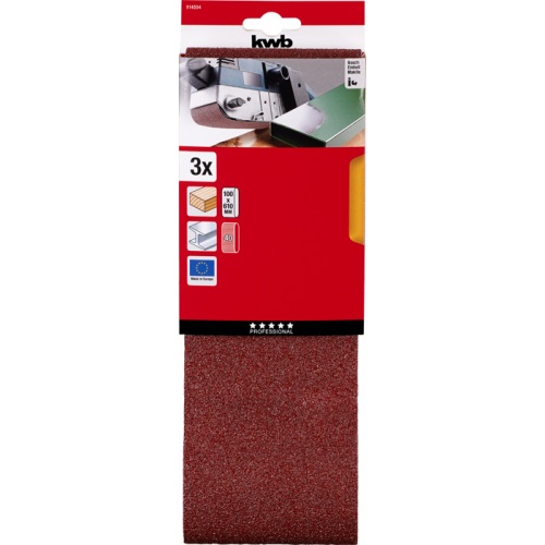 KWB tračni brusni papir za drvo - metal, 100 x 610 mm 3/1 (914504)