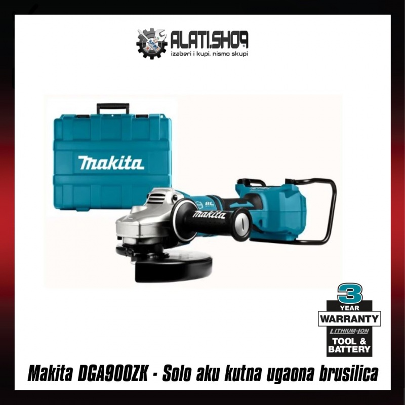 Makita DGA900ZK - Solo akumulatorska kutna ugaona brusilica